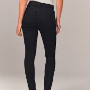 Abercrombie and Fitch Black Faded Harper Super Skinny Jean Leggings 27L 4 Tall